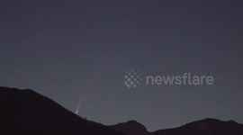 Comet Neowise spotted over Switzerland as it flies just past Earth