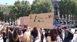 Protesters demonstrate against French ministers' appointments in Paris