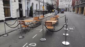 People Eat On The Steets In Soho