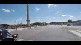 French TV presenter Jamy Gourmaud spotted cycling in Paris