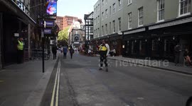 Banana Man Walks The Streets Of London