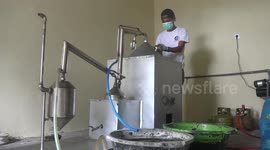 Community in Indonesia sets up plant to recycle plastic garbage into diesel fuel