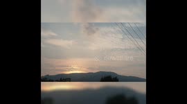 The evening view of the sky