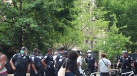Black Lives Matter protesters confront police in Washington DC