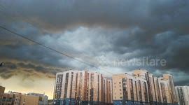 Apocalyptical sky in St.Petersburg, Russia