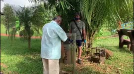 Morning walkers in eastern India find snake trapped in garbage bin