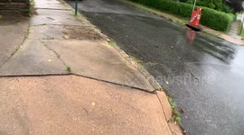 Raining from Tropical Storm Fay