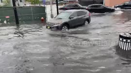 Roads flooded in New Jersey from Tropical Storm Fay