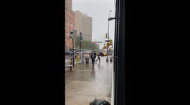 Tropical Storm Fay pushing through NYC Friday evening (6p)