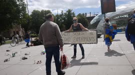 Small group demonstrates against Sweden's 'lax' coronavirus lockdown policy