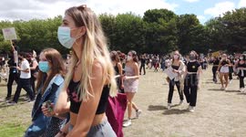 Black Lives Matter Protest Gathering at the Level Brighton Saturday 11/07/2020