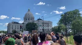 Thousands call for an end to police brutality in St Paul, Minnesota