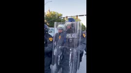 Police charge at protesters in Salt Lake City