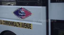 Social distancing and tracing used in buses in the Philippines