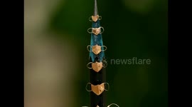 Goldsmith designs miniature gold masks to spread awareness on the importance of wearing a mask in the pandemic