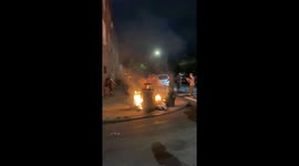 protesters set a fire in brooklyn