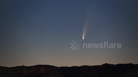 Neowise comet rises through California forest in Butte County
