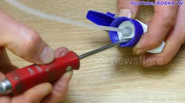 Vlogger creates simple spray-painting device from household objects