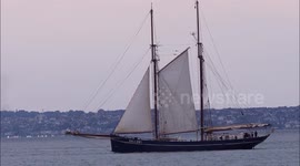 Eco friendly cargo ship De Gallant arrives in Kent, UK