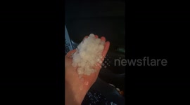 Huge hail storm damages cars and properties in Arkansas