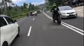Motorcyclists Almost Collision