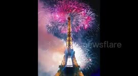 Paris celebrates Bastille Day with electrifying fireworks display atop the Eiffel Tower