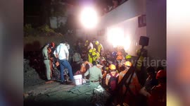 Rescue operation ongoing after building collapse leaves at least six people buried in northern India