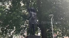 Slave trader statue in Bristol replaced by sculpture of Black Lives Matter protester
