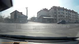 Live crash in Romania