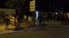 Real Madrid fans celebrate La Liga title outside of Alfredo Di Stefano stadium