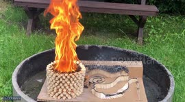 Polish YouTuber tries to pop popcorn with 9,000 matches