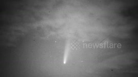 Comet Neowise seen through the eyes of night vision cameras