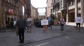 Protest act for animal rights takes place in Malmö, Sweden