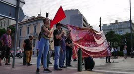 Anti-Imperialist Front demonstration against the Erdogan dictatorship in Athens Greece