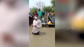 Several villages swamped by floodwater as rivers flow above danger level in northern India