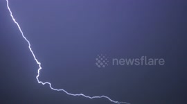 The power of nature, a scary lightning strike and roaring thunder clap.