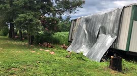 Tornado damage in Ontario after storm