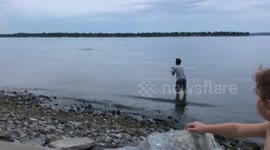 Canadian dad uses drone for fishing and catches pike