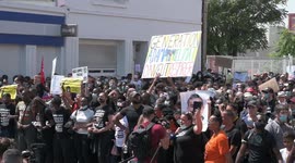 Hundreds march for Adama Traore in Beaumont-sur-Oise, France