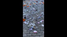 Mammoth cleanup at Leeds city centre following raucous football celebrations