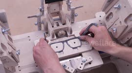UK designer creates sunglasses from waste denim with custom assembly tool