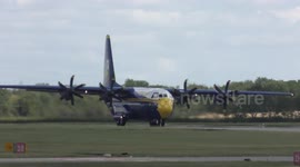Delicious View of Blue Angels new Fat Albert C130J take off 1st Flight test Cambridge 20July2020 click