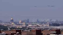 Air show prepares for Russian Navy's day which takes place on 26th July in St Petersburg, Russia