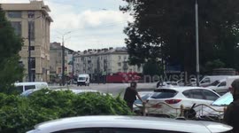 Huge police cordon set up in response to Ukraine hostage situation