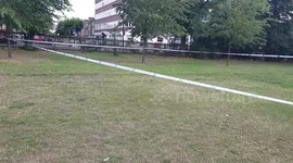 Crime scene of the triple stabbings in Finsbury Park in UK