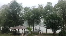 Lightning, thunder, hot summer storm hit Lake Wylie, Charlotte