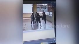 High school boy falls from second floor ledge while practising basketball shots