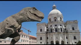 AR dinosaur in Lisbon - Alfama Panteao Nacional