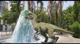 AR dinosaur in Lisbon - Water volcano in Oriente