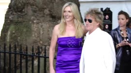 Rod Stewart (R) and Penny Lancaster arrived to Glamour Women of the Year Awards 2012 in London, UK